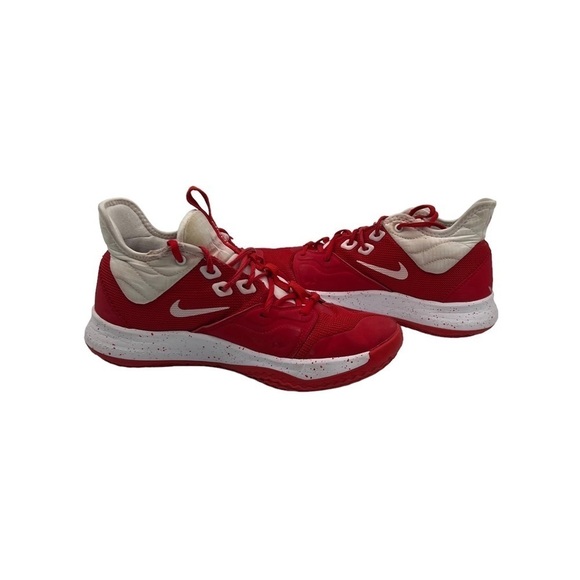 Nike Red Paul George PG3 TB Basketball Sneakers Size 6.5 Men's